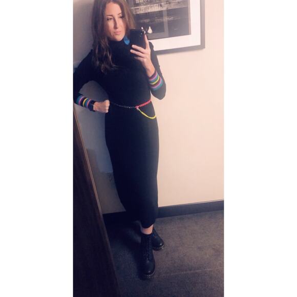 CHINTI & PARKER Bloomsbury Black Wool Cashmere Sweater Dress Size Small - Picture 4 of 15